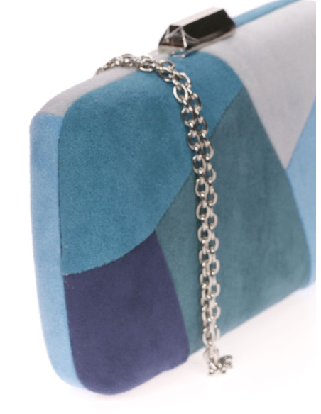 Clutch de fiesta antelina con diseño Geométrico | Complementos Invitada