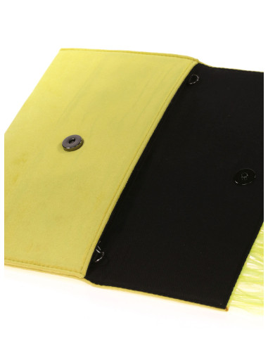 Cartera de fiesta con plumas y cadena elegante | Complementos Invitada