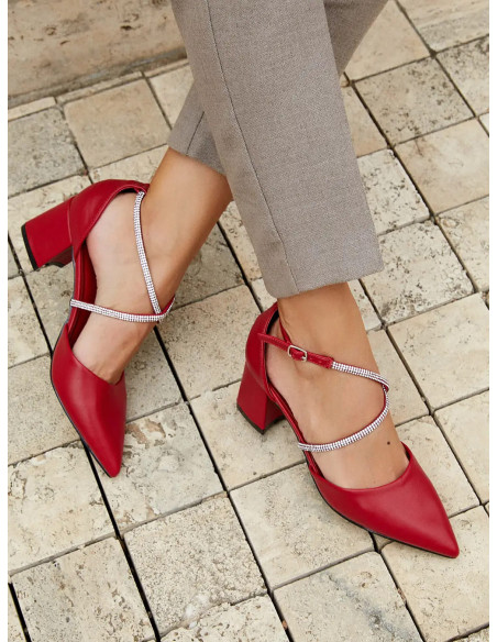 Zapatos de fiesta cerrados con tacón ancho | Complementos Invitada