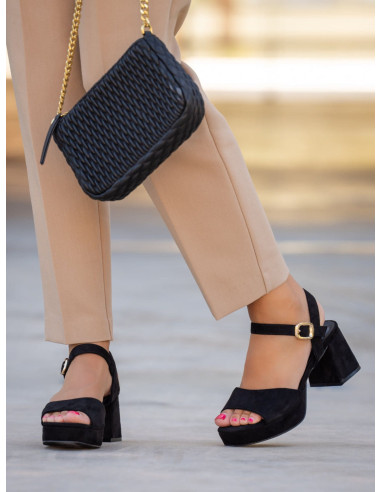 Sandalias de tacón plataforma en 5 colores | Complementos Invitada