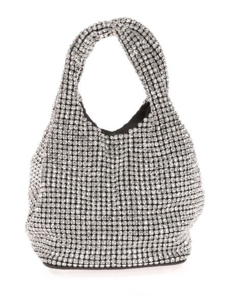 Bolso de fiesta original en dorado con pedrería | Complementos Invitada