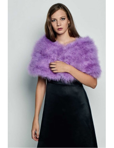 Estola de plumas de avestruz lila primaveral 2