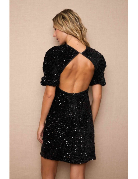 Vestido de lentejuelas negras para Navidad | Complementos Invitada