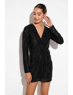 Vestido de lentejuelas corto negro
