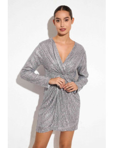 Vestido plateado de lentejuelas | Complementos Invitada 2