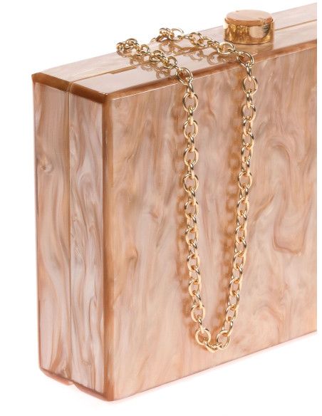 Bolso de fiesta nácar con relieve en 7 colores | Complementos Invitada