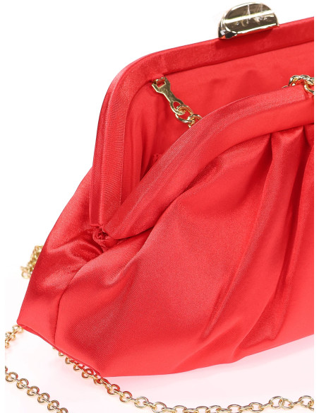Cartera de fiesta de mano en raso satinado | Complementos Invitada