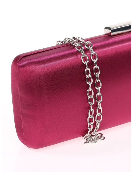 Clutch de fiesta con flecos de pedrería en raso | Complementos Invitada