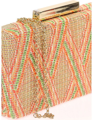 Clutch de fiesta original de rafia multicolor | Complementos Invitada