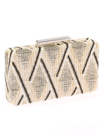 Clutch de fiesta original de rafia multicolor | Complementos Invitada