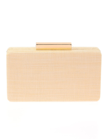 Bolso de fiesta de rafia elegante dorado