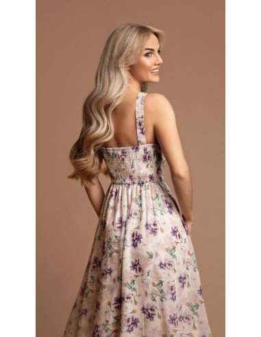 Vestido largo de gasa floral para invitada | Complementos Invitada