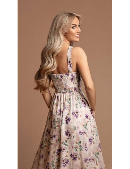 Vestido largo de gasa floral para invitada | Complementos Invitada