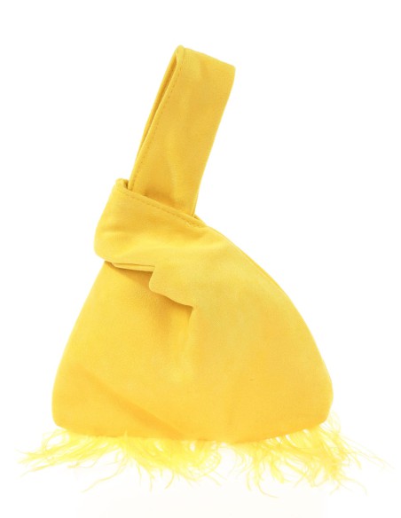 Bolso saco japonés de antelina | Complementos Invitada