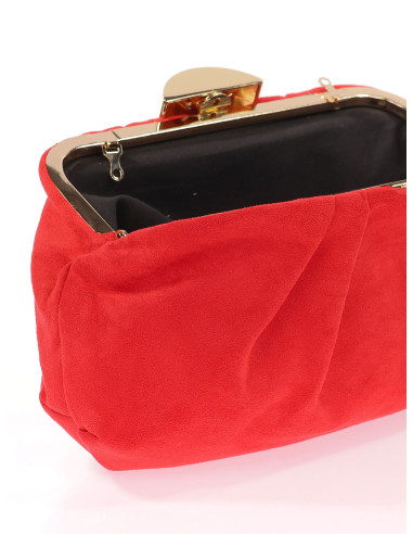 Cartera de mano efecto ante con cadena para invitada