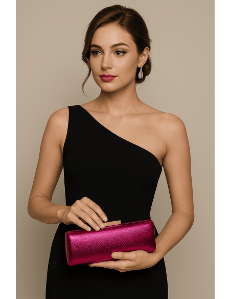 Clutch metalizado invitada boda con cadena | Complementos Invitada