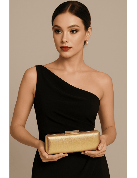Clutch metalizado invitada boda con cadena | Complementos Invitada