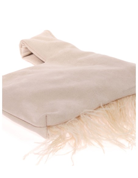 Bolso saco japonés de antelina | Complementos Invitada