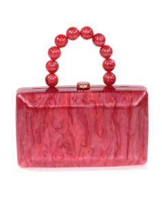 Clutch nácar invitada boda con asa de perlas | Complementos Invitada 2