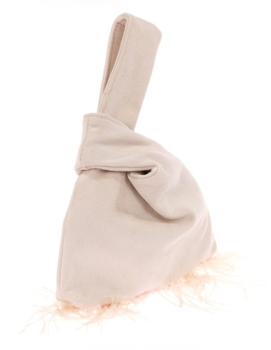 Bolso saco japonés de antelina | Complementos Invitada