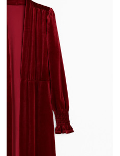 Kaftán burdeos largo de terciopelo para invitadas | Complementos Invitada 2