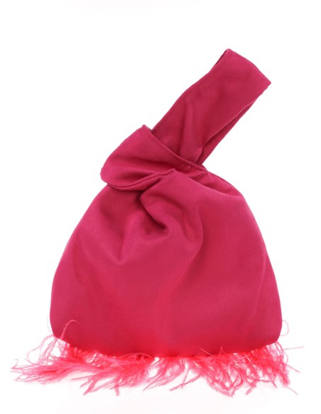 Bolso saco japonés de antelina | Complementos Invitada