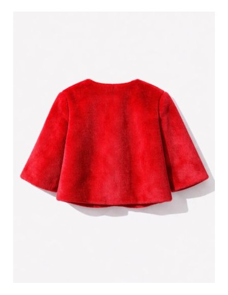 Torera roja de pelo para invitada | Complementos Invitada