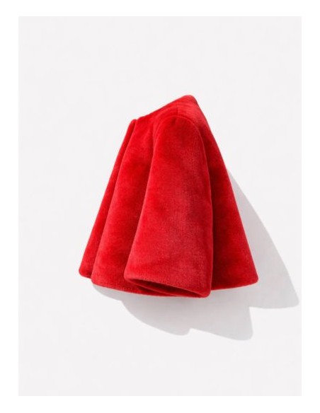 Torera roja de pelo para invitada | Complementos Invitada