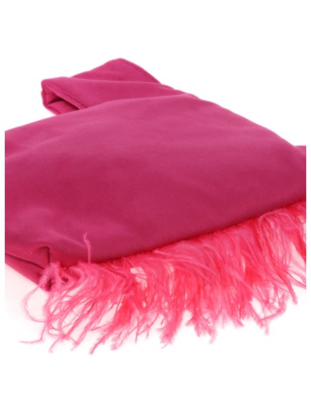 Bolso saco japonés de antelina | Complementos Invitada