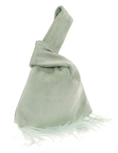 Bolso saco japonés de antelina | Complementos Invitada