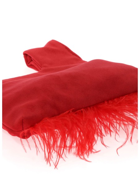 Bolso saco japonés de antelina | Complementos Invitada