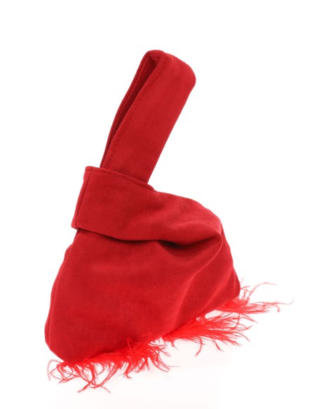 Bolso saco japonés de antelina | Complementos Invitada