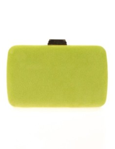 Bolso clutch de fiesta antelina lima - foto 1