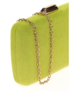 Bolso clutch de fiesta antelina lima - foto 1 2