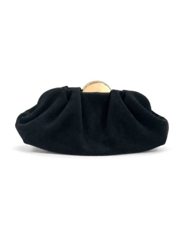 Bolso de fiesta fruncido con cierre metálico - negro - foto 1