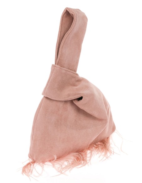 Bolso saco japonés de antelina | Complementos Invitada