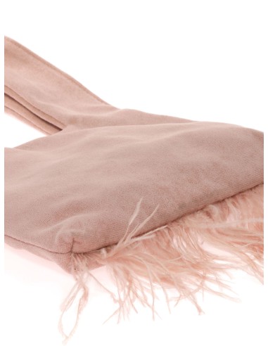 Bolso saco japonés de antelina | Complementos Invitada