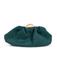 Bolso de fiesta fruncido con cierre metálico - teal - foto 1