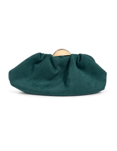 Bolso de fiesta fruncido con cierre metálico - teal - foto 1