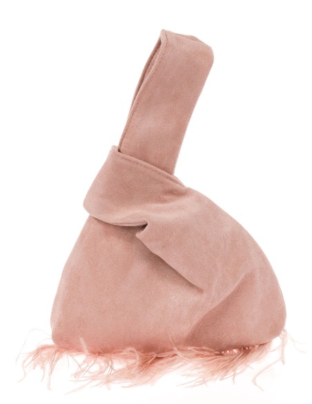 Bolso saco japonés de antelina | Complementos Invitada