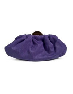 Bolso de fiesta fruncido con cierre metálico - violeta - foto 1
