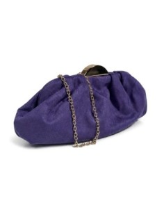 Bolso de fiesta fruncido con cierre metálico - violeta - foto 1 2