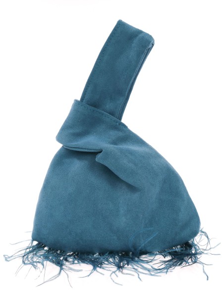 Bolso saco japonés de antelina | Complementos Invitada