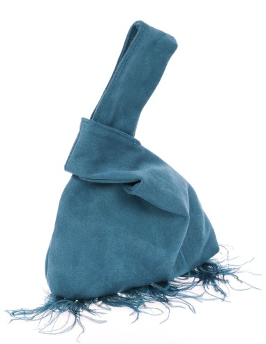 Bolso saco japonés de antelina | Complementos Invitada