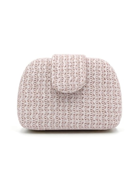 Bolso de fiesta rafia trenzada - rosa - foto 1