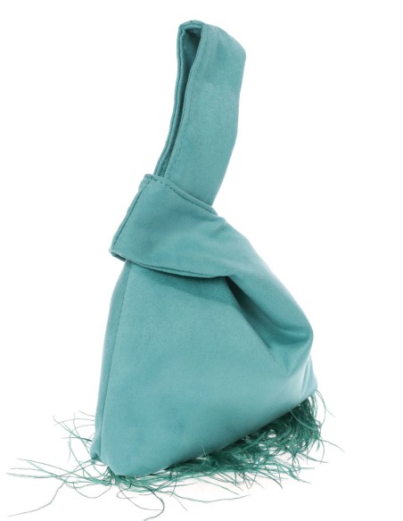 Bolso saco japonés de antelina | Complementos Invitada