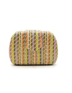 Bolso de fiesta trenzada multicolor - beige - foto 1