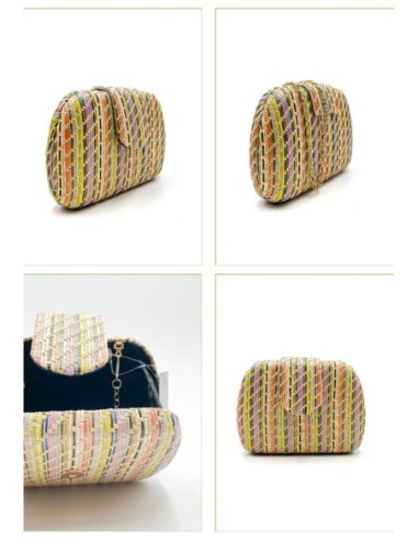 Bolso de fiesta trenzada multicolor - marron - foto 2