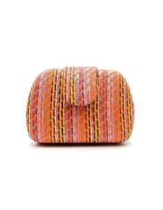 Bolso de fiesta trenzada multicolor - naranja - foto 1