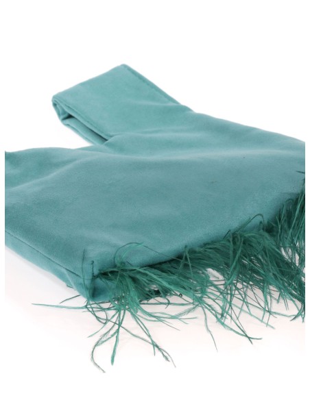 Bolso saco japonés de antelina | Complementos Invitada